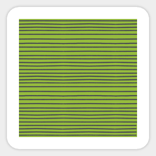 Grey stripes on green Sticker